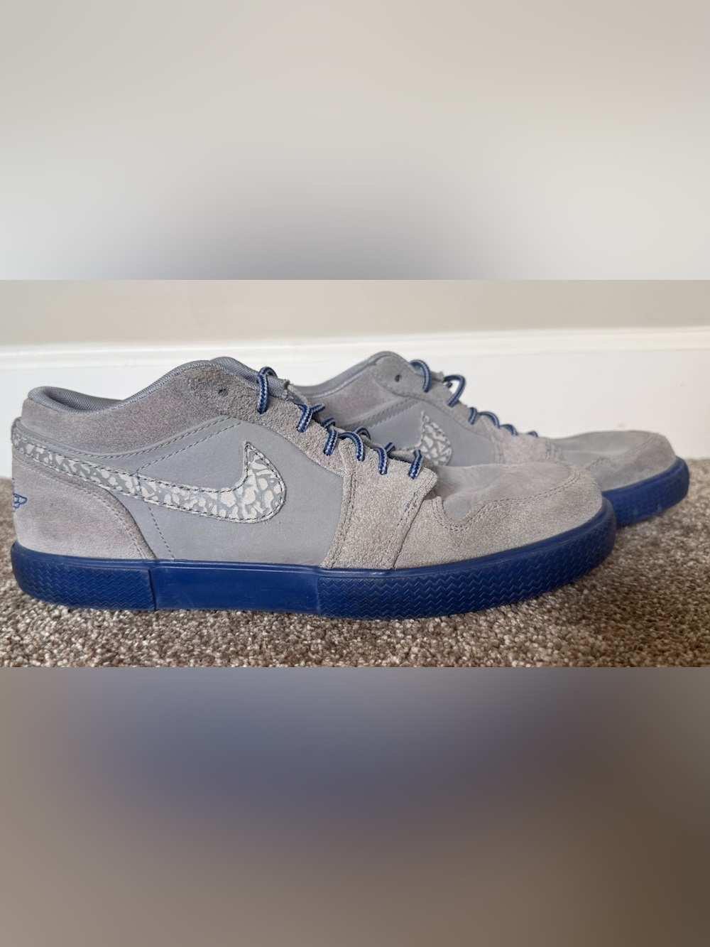 Nike Air Jordan 1 Low Retro V.1 Stealth Old Royal Men’s 8 Sneakers